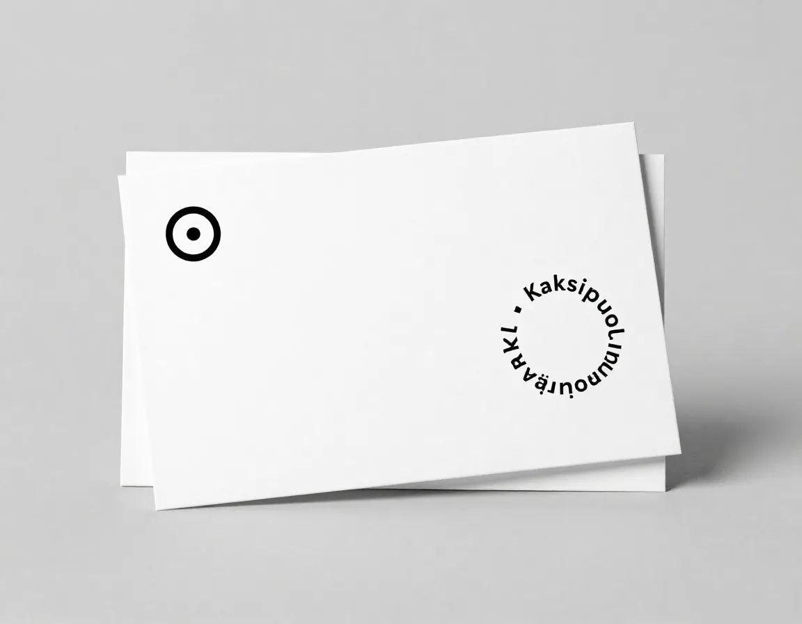 Kaksipuolinen käyntikortti takapuoli